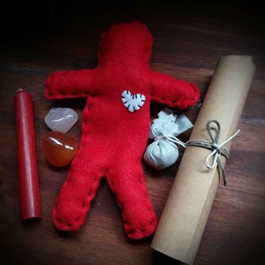 Love & Passion Poppet Spell Kit Voodoo Doll Handmade Pagan Witch Poppets Witch New Orleans Wicca Folk Magick Ritual Hoodoo Magic