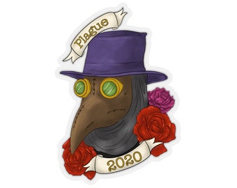 Plague 2020 Sticker Multiple Sizes Plague Doctor Goth Pandemic Quarantine