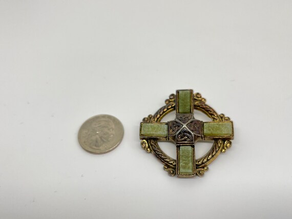 Beautiful Vintage 1980’s MIRACLE Green Cross Pend… - image 10