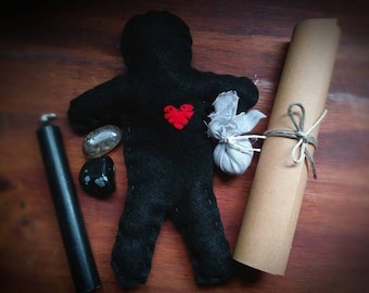 Banishing Poppet Spell Kit Voodoo Doll Handmade Pagan Witch Poppets Witch New Orleans Wicca Folk Magick Ritual Hoodoo Magic