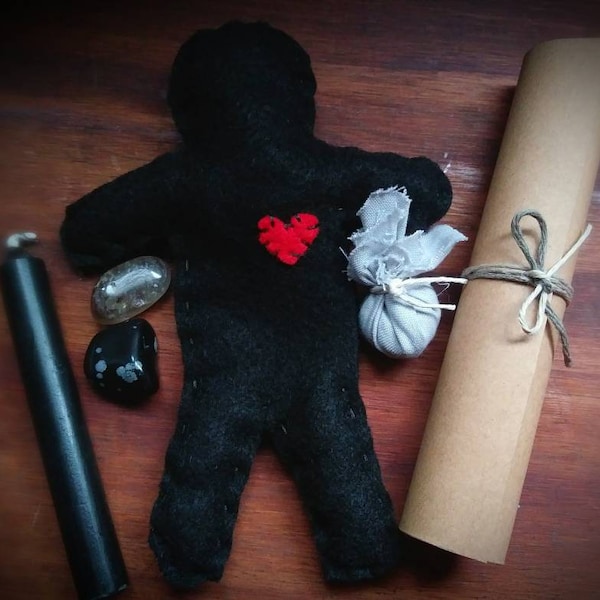 Banishing Poppet Spell Kit Voodoo Doll Handmade Pagan Witch Poppets Witch New Orleans Wicca Folk Magick Ritual Hoodoo Magic