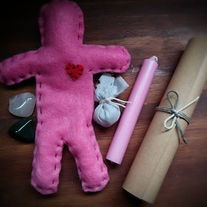 Bring Love into your Life Poppet Spell Kit Voodoo Doll Handmade Pagan Witch Poppets Witch New Orleans Wicca Folk Magick Ritual Hoodoo Magic