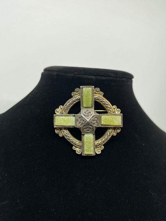 Beautiful Vintage 1980’s MIRACLE Green Cross Pend… - image 9