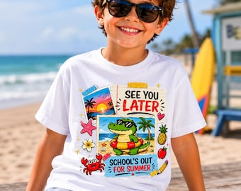 Último día de clases PNG, Fin de año PNG, Hasta luego PNG, Camiseta de verano, Regalo para profesores, Profesor PNG, Clase terminada, Descarga digital