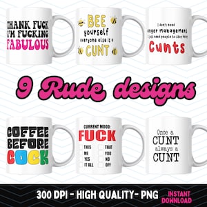 x8 sublimation bundle adults - sublimation design- png file - rude mug files - mug bundle - sublimation files - sublimation png - rude png