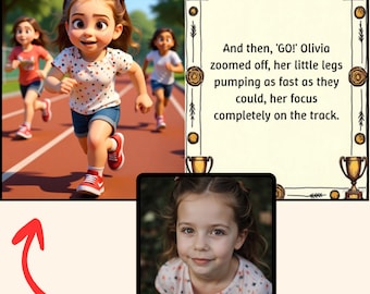 Personalized Kids Storybook with Custom Illustration (PDF Digital File)