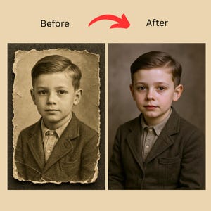 Photo Restoration Colorization Service - Improve Photo Quality, Fix Blur, Torn, Faded Pictures |  Photo Repair Editing, Old Picture Recovery