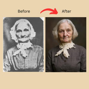 Old Photo Restoration, Repair & Colorization - Vintage Photo Renovation, Custom Damaged Picture Repair Service, Black and White to Color
