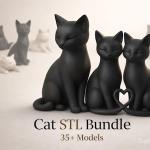Katzen-STL-Bundle – Über 35 niedliche Katzenmodelle für den 3D-Druck