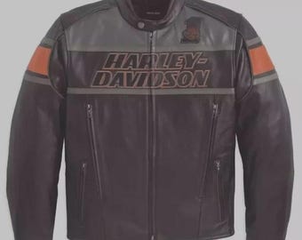 60s Harley Davidson Leather Biker Jacket Wow Goth Punk!!! - Etsy