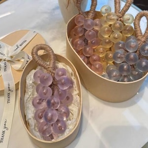 Handmade Grape Soap Cluster – Hanging Fruit Soap
