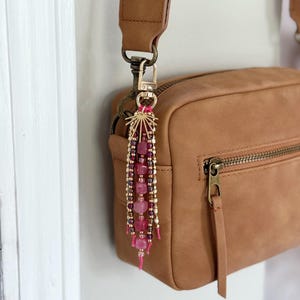 pink starburst - bag charm