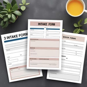 Editable Counseling Intake Form with Informed Consent for Therapy, Mental Health Intake Template, Printable Form