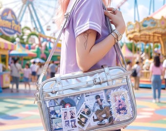 Kawaii Anime Ita Bag Crossbody Bag, Customizable Window Bag, Pin Display Bag, Cosplay Shoulder Bag, Cute Itabag Gift for Her