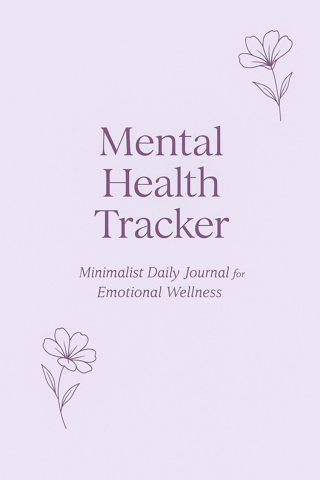 Minimalist Mental Health Tracker | Lavender & Peach Mood Journal | Daily Emotional Wellness ...