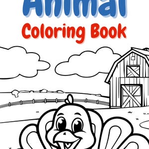 Children Colour Book| Animal Colouring Book| Downloadable colouring pages|