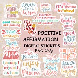 Boho Motivational quotes PNG, Bundle, Inspirational Quotes stickers, Printable Stickers, Positive Affirmations, Self Love stickers PNG
