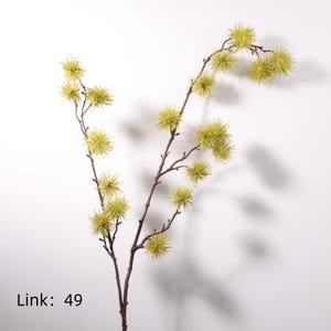 Link 49: Haste artificial de castanheiro de 45 polegadas, galho artificial de castanheiro seco, decoração de outono para casa e centro de mesa para um ambiente aconchegante de outono.