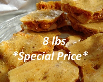 Peanut Brittle 8 lbs -  *SPECIAL Price* Ken's Airy Crunch Homemade Peanut Brittle in 4oz Packages Bulk Pricing