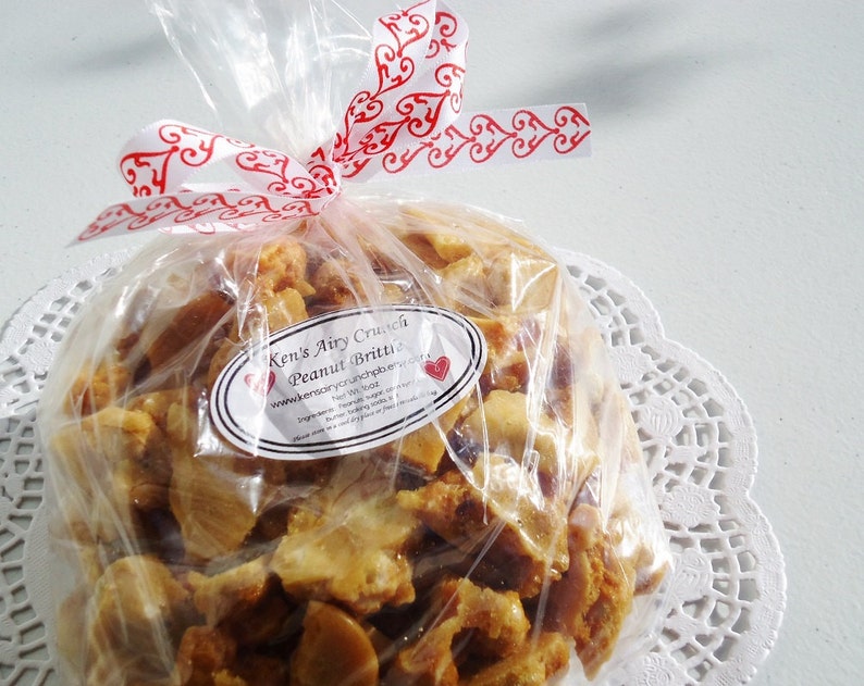 Peanut Brittle ONE LB Ken's Airy Crunch Homemade Brittle Candy Bag image 2