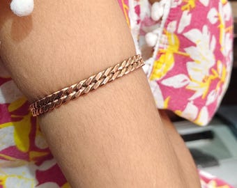 Solid Copper Upper Arm Cuff Bracelet, Handmade Adjustable Boho Indian Arm Band JewelrWoma