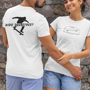 Skateboard T Shirt Ride the Street Concrete Routine Graphic Tee for Skaters Cool Gift for Skateboarders Teen Boys Streetwear Shirt
