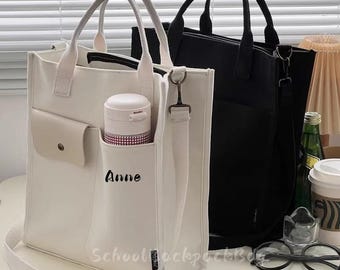 Bolso bandolera de lona personalizado: bolso bandolera bordado para portátil