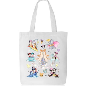 Disney Inspired Tote Bag | Minnie & Mickey Castle Bag | Best Day Ever Disney Vacation Tote | Cute Park Essentials Bag | Disney Gift for Her