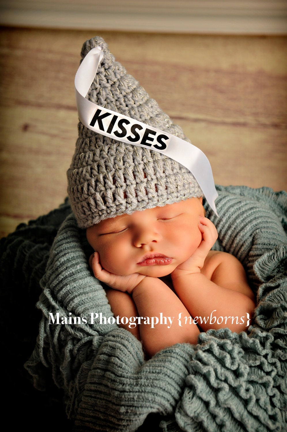 Hershey's Kisses Inspired Beanie Grey Silver Sparkly Newborn and …