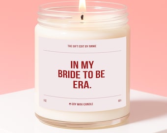 Trendy Engagement Gift, Bridal Shower Present, Wedding Aesthetic Decor, Future Mrs Gift, The Wedding Edit, In My Bride To Be Era Candle