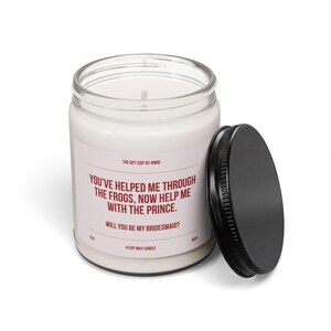 Funny Bridesmaid Proposal Gift, Dating Humor Wedding, Bride Tribe Present, Helped Me Through The Frogs Now Help With The Prince Candle image 3