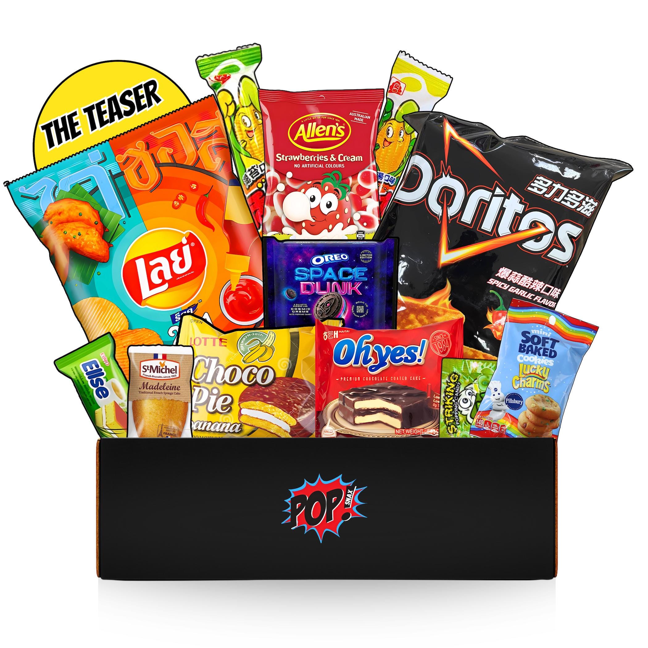 The Teaser Mystery Snack Box - 12 Snacks | International Snack Box ...