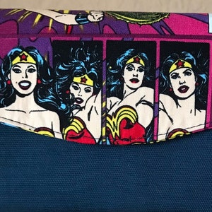 Wonder Woman, Clutch, Wallet, RFID BLOCKING, Meri Roo, Handmade Christmas Presents by Meri Roo,