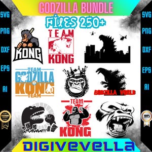 Godzilla SVG Bundle, Monster SVG for Cricut,  Silhouette, Kaiju Clipart PNG, Printable T-Shirt Designs , King of the Monsters, Png