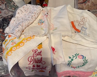 Miscellaneous lot of vintage linens