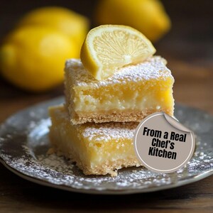 Sunshine Bliss Lemon Squares Recipe Printable PDF, Easy Dessert Recipe Digital Download, Summer Treat Baking Idea Instant PDF Lemon Cake