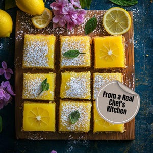 Best Lemon Bar Recipe Printable PDF, Easy Sunshine Bliss Lemon Squares Dessert, Summer Baking Recipe, Sweet Treat Digital Download PDF Cake
