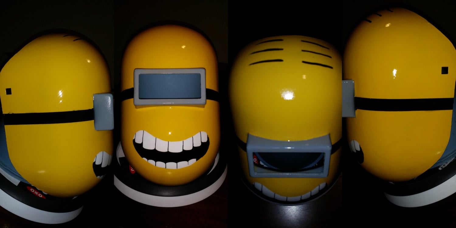 Custom painted pipeliner welding hood in Minion theme Etsy