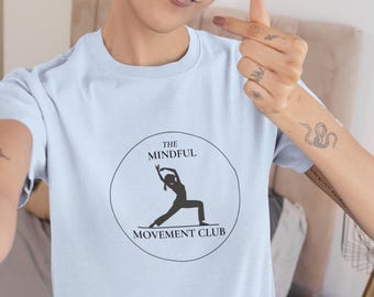 Mindful Movement Club T-Shirt - Pilates Yoga Top (Aus/NZ Only)