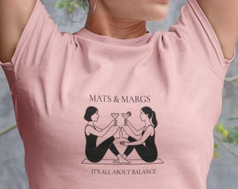 Mats & Margs, Black and White Pilates T-Shirt (US/Canada Only)