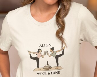 Align, Wine & Dine T-Shirt - Pilates Top (US/Canada Only)