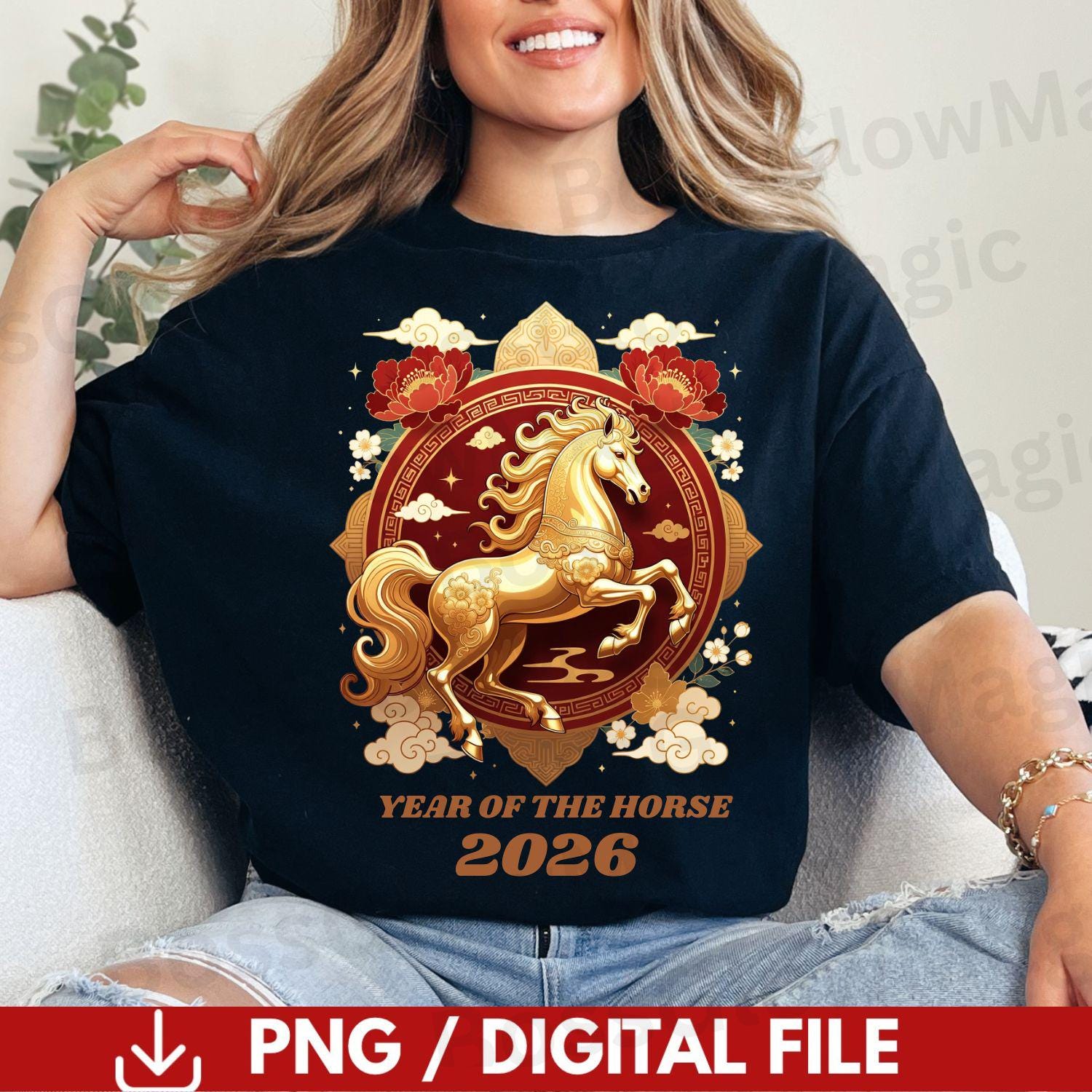 Year of the Horse 2026 PNG, Chinese Zodiac 2026 Png, Lunar New Year ...