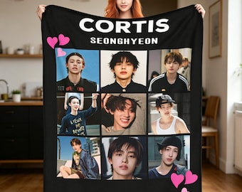 Kpop Cortis Blanket, Seonghyeon Fan Blanket, Personalized Idol Throw Blanket, Kpop Fan Gift