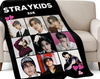 Han Stray Kids Blanket, Jisung SKZ Fan Throw, Kpop Han Flannel Blanket, Straykids Merch, Stay Gift Cozy Throw Blanket Decor