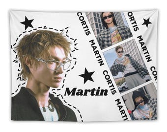 Corrtis Martin Tapestry, Custom Art Decor Gift for Martin Fans, Cozy Room Aesthetic Kpop Wall Hanging, Corrtis Fan Gift, Concert Merch