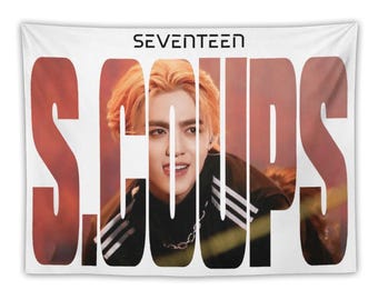 Svtt Scoup Custom Flag, Custom Kpop Inspired Wall Tapestry, Carat Gift, LALALI, Svt Merch