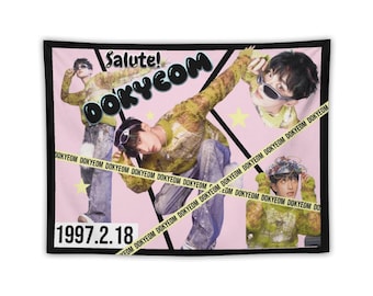 Custom SVT Dokyeeom Fan Tapestry, Custom Fan Art Decor Gift for Dk Fans , Personalized Kpop Tapestry, Gift For Carat