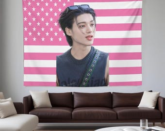 Wooyoung ATZ Tapestry Custom Wall Banner, ATINY Room Decor, Kpop Idol Wall Hanging, Personalized Wooyoung Poster Gift