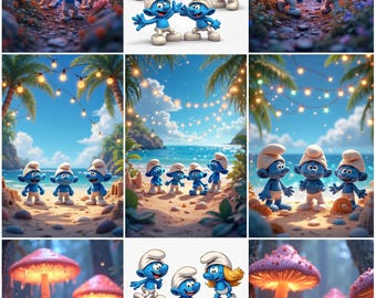 Adesivi dei Puffi: decorazioni per la cameretta dei bambini, bottiglie d'acqua e altro ancora