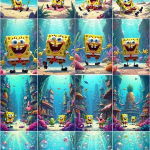 Spongebob Square Pants Icons for Stickers and Backdrop options